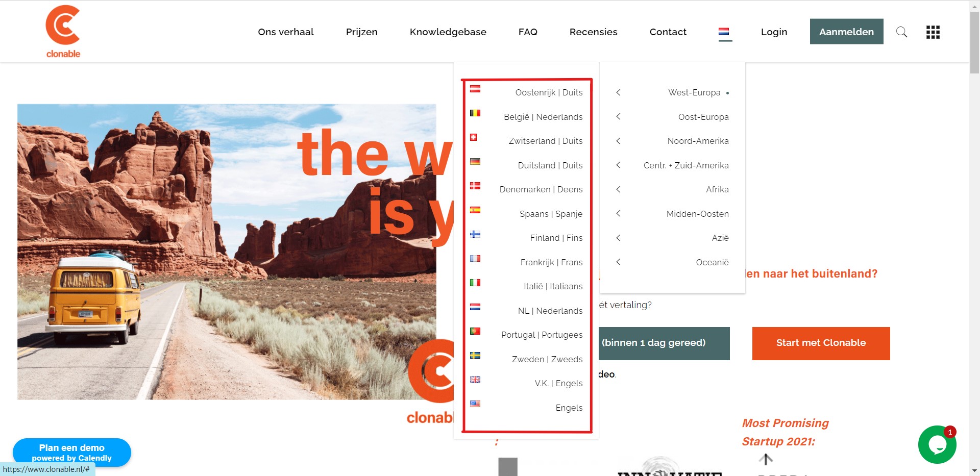 landenselector-wijzigen