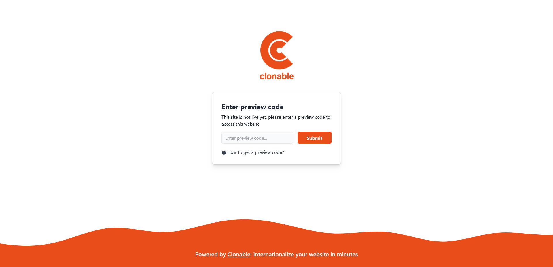 Clonable preview access page