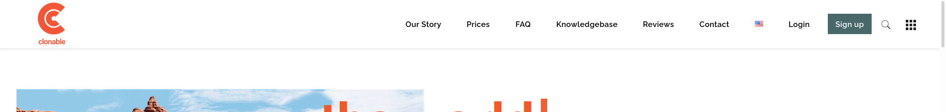 Clonable menu example