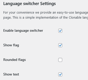 language switcher fields